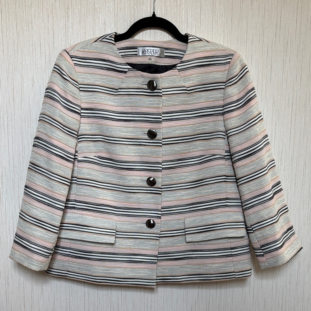 Kasper Women's Multicolor Striped Blazer